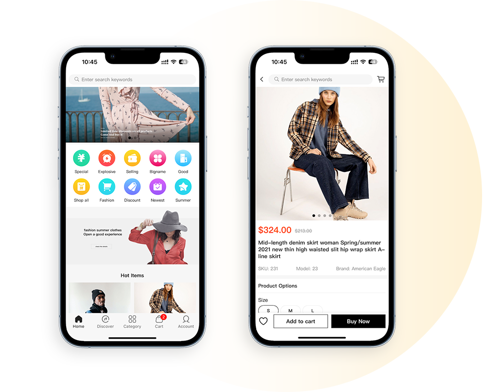 BeikeShop Cross-Platform APP Frontend - Mall Homepage & Product Detail Page