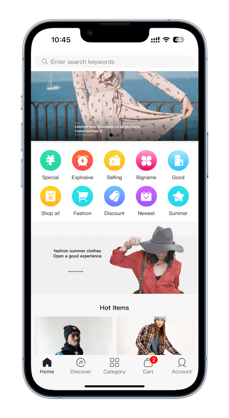 BeikeShop APP Mall Homepage